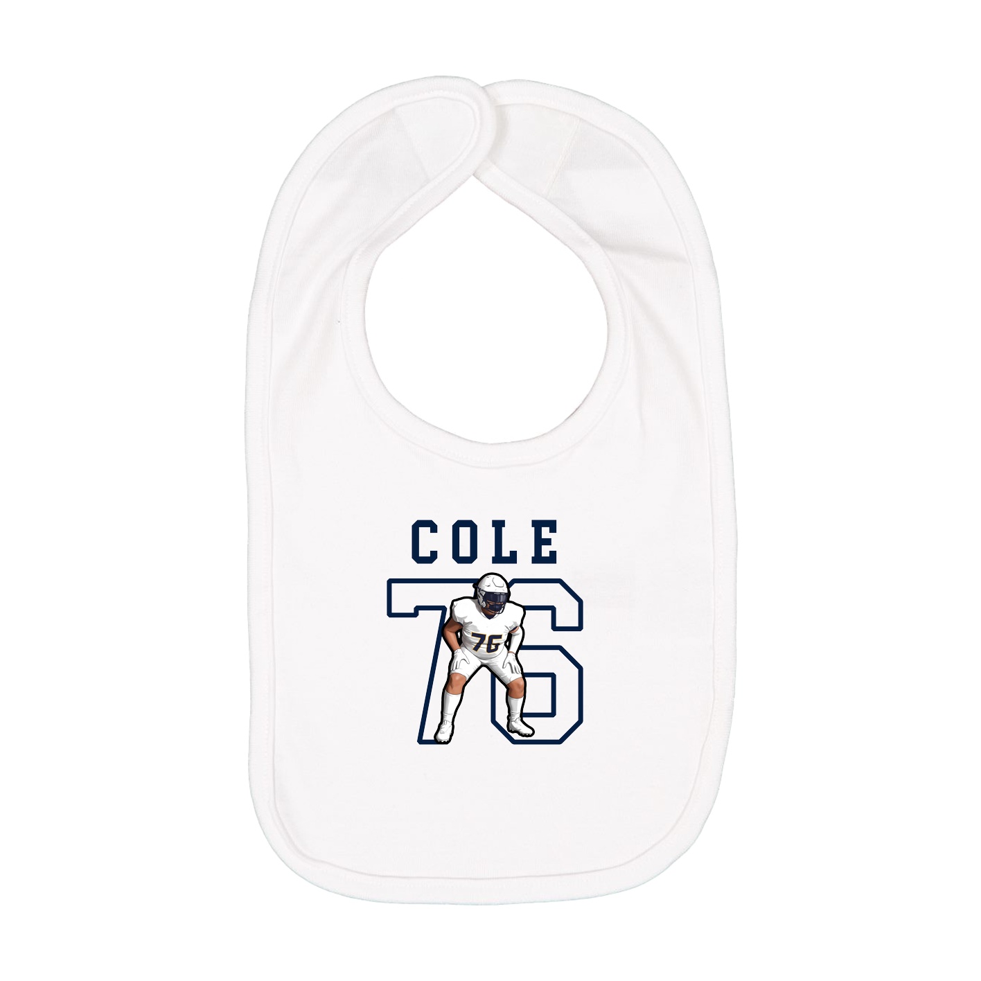 Infant Bib — Shirsey in White