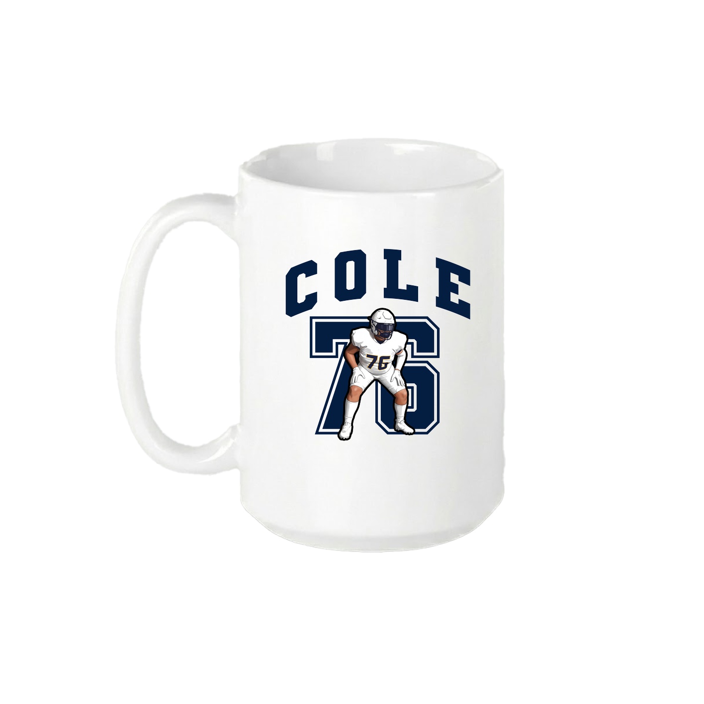 15oz Coffee Mug — Number in White