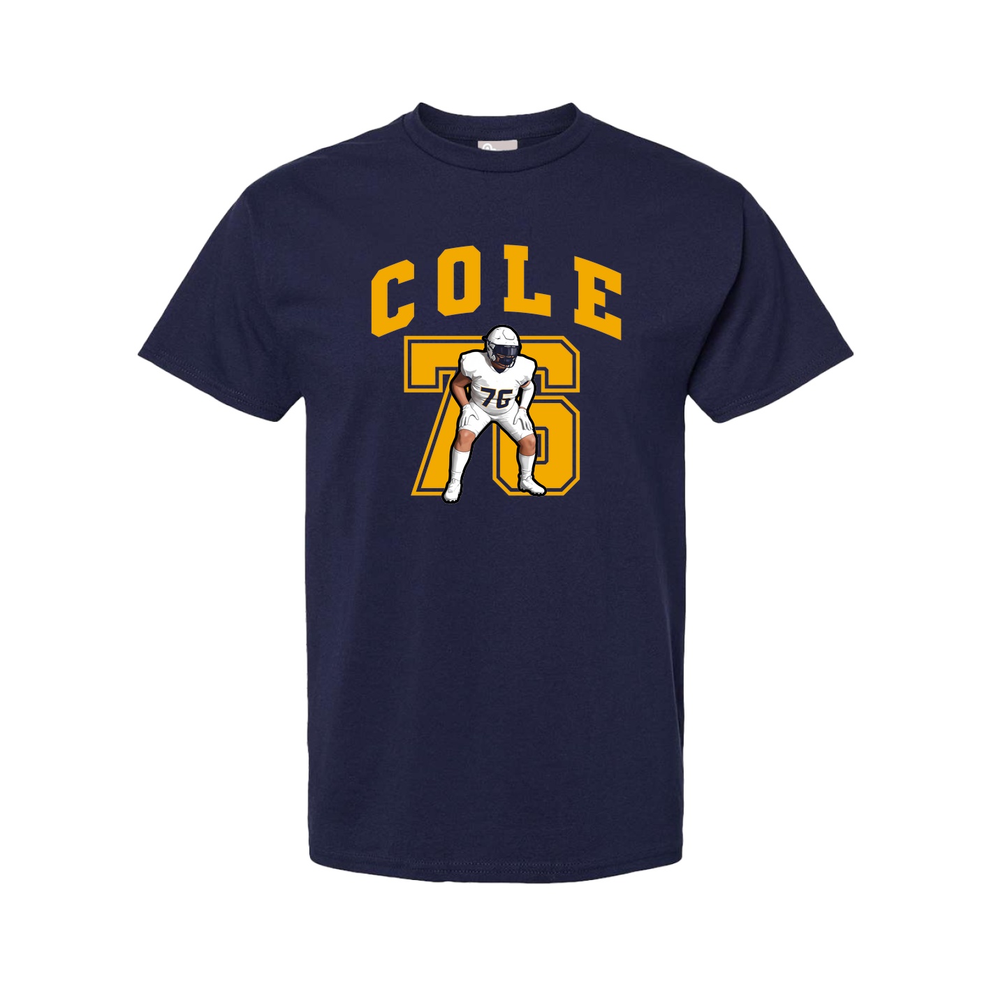 Youth Tee — Number in Navy