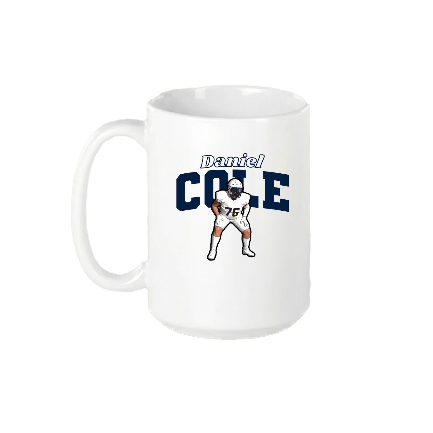 15oz Coffee Mug — Name Arch in White
