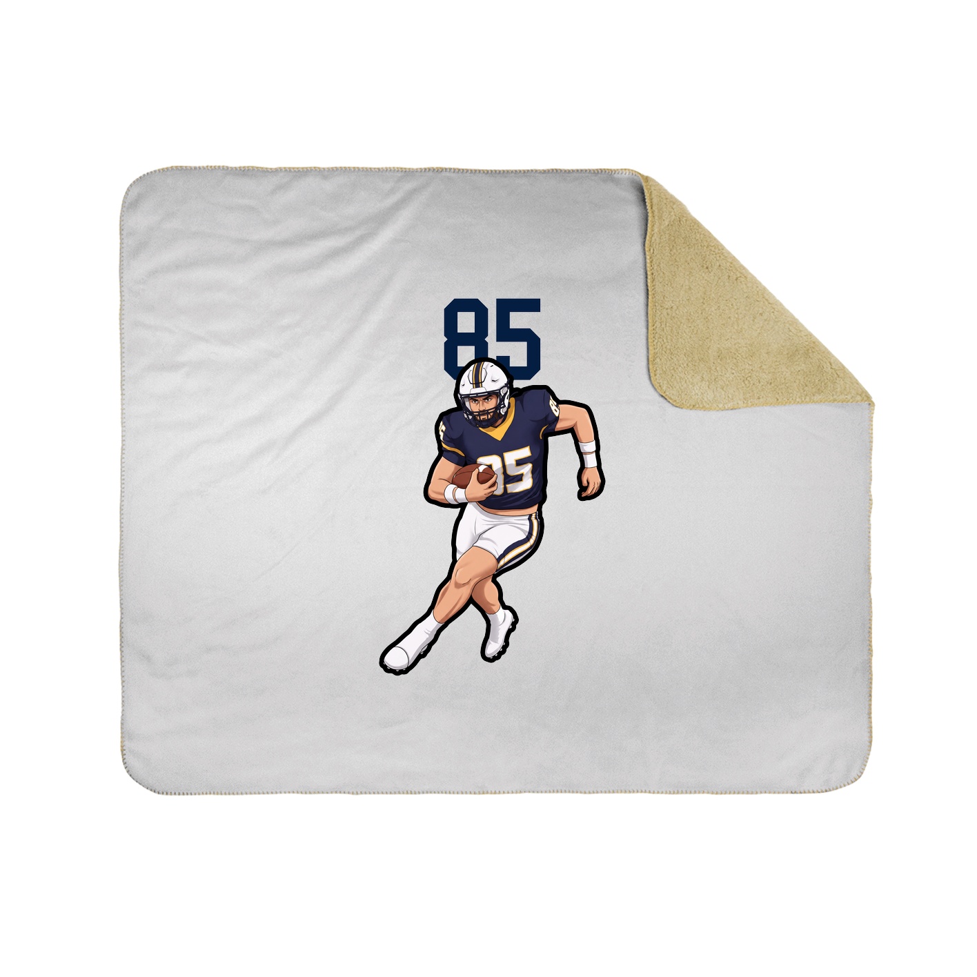 Throw Blanket — Number Top in White