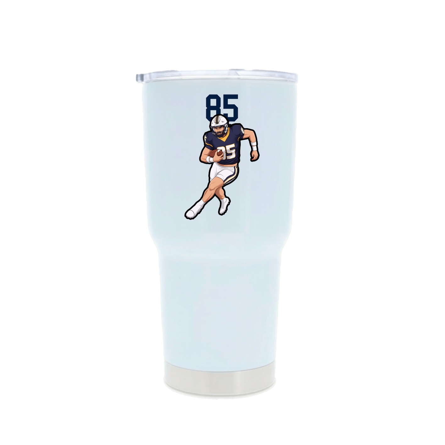 30oz Stainless Steel Tumbler — Number Top in White