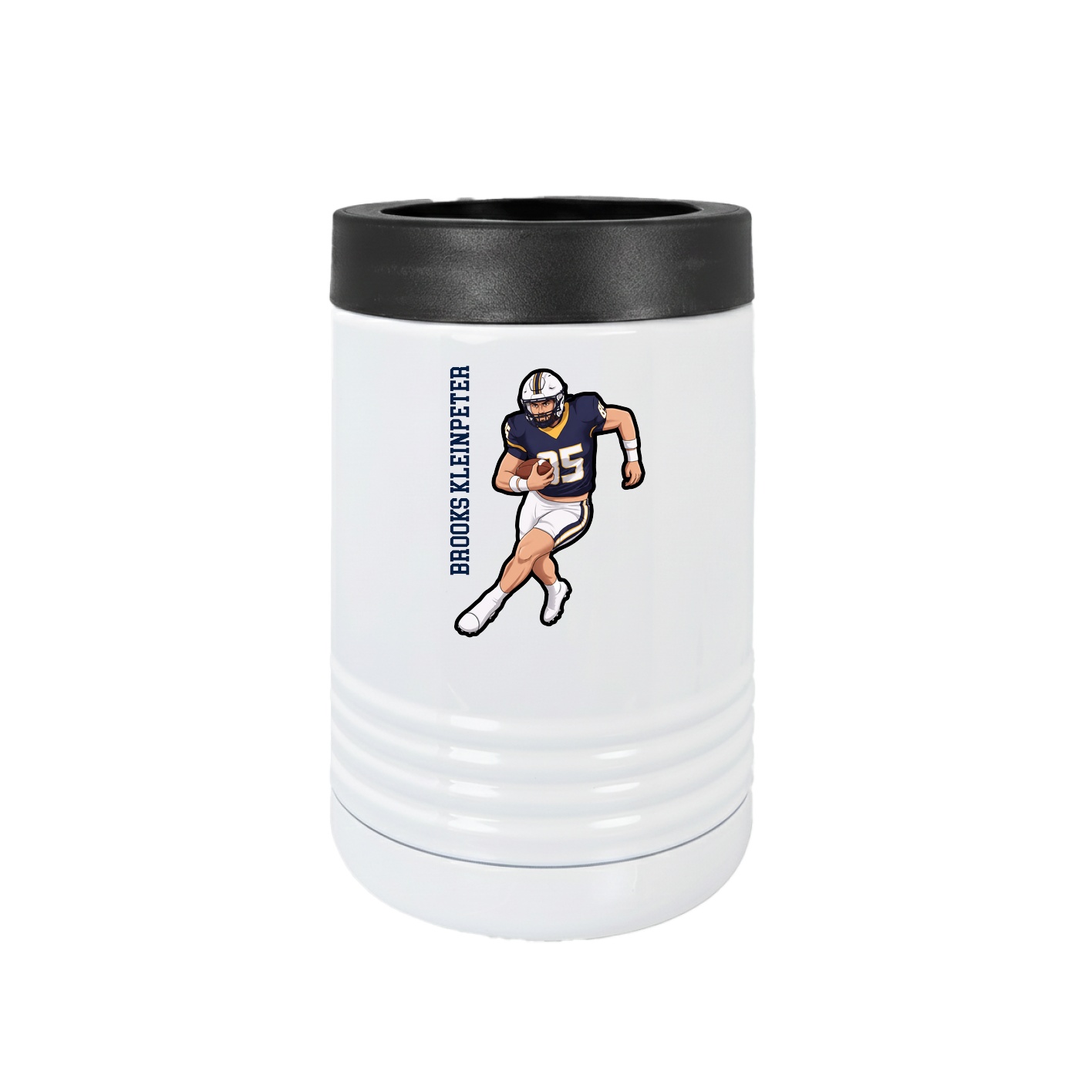 Beverage Holder — Name Vertical in White