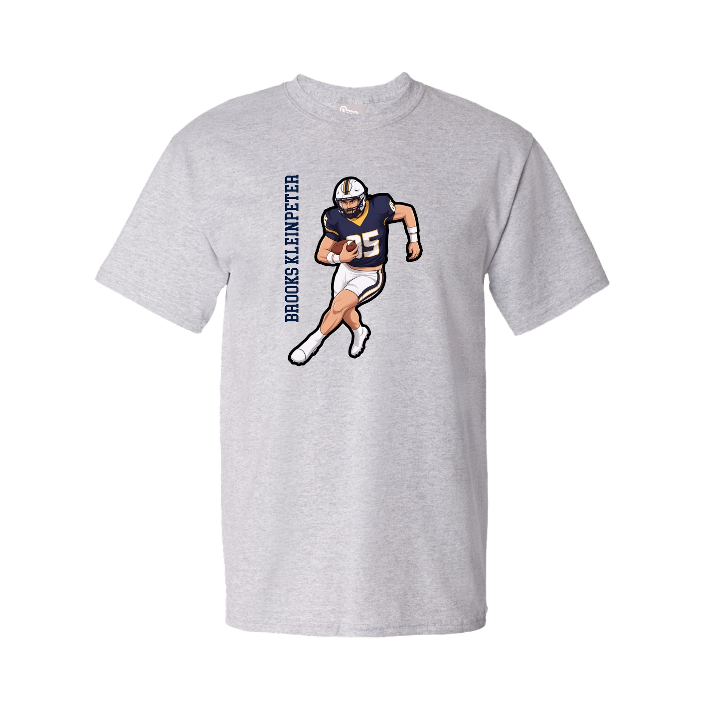 Tee — Name Vertical in Grey