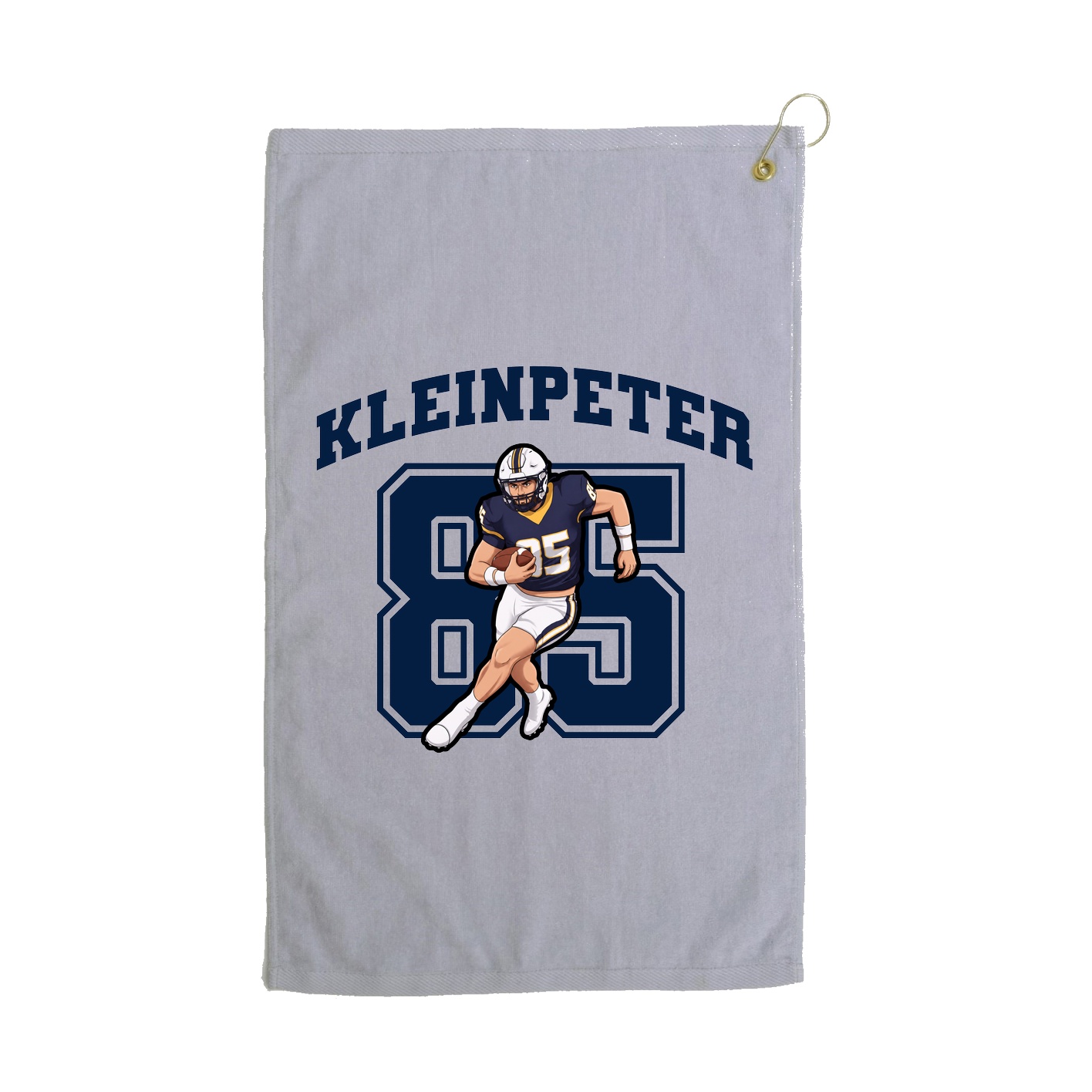 Golf Towel — Number in Grey