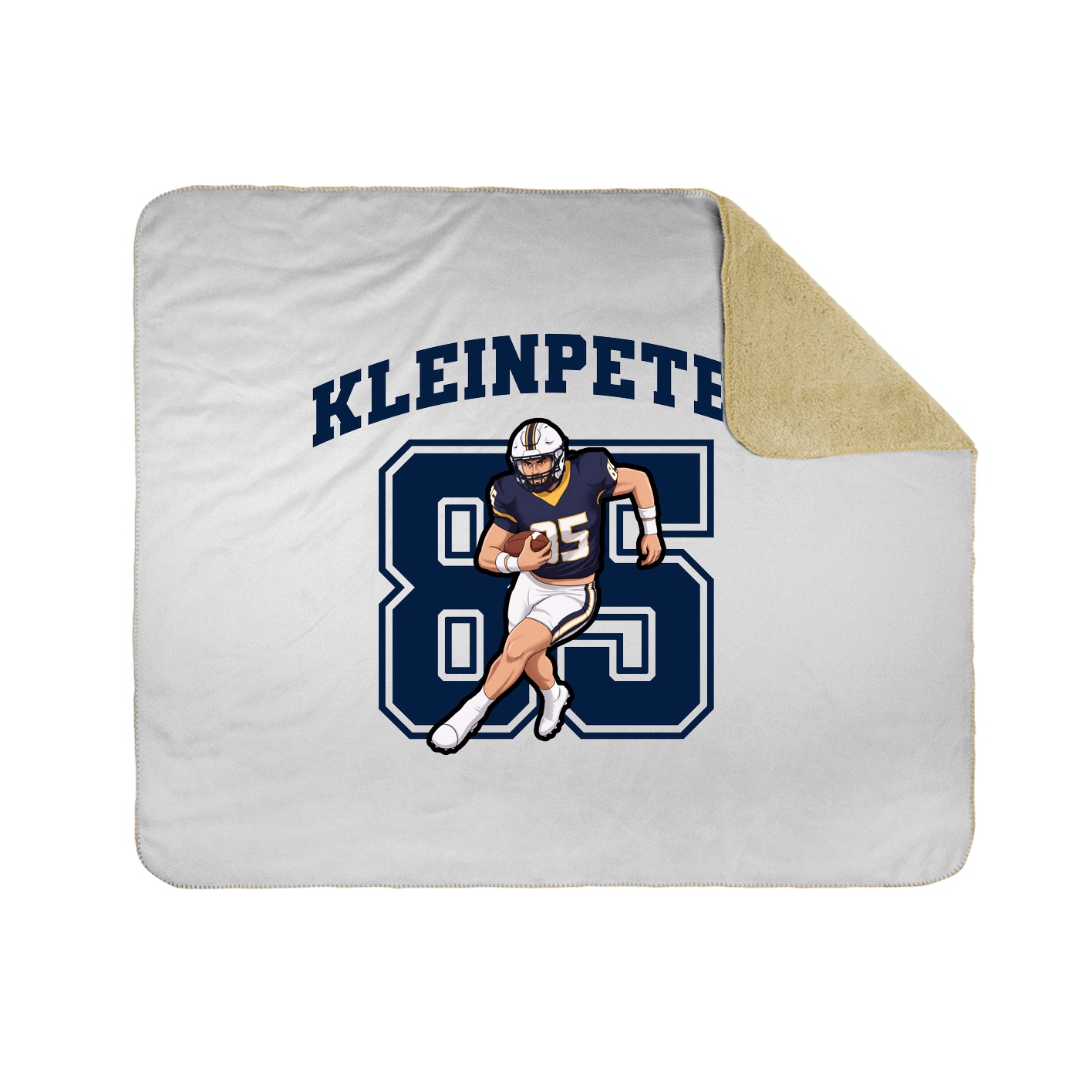 Throw Blanket — Number in White