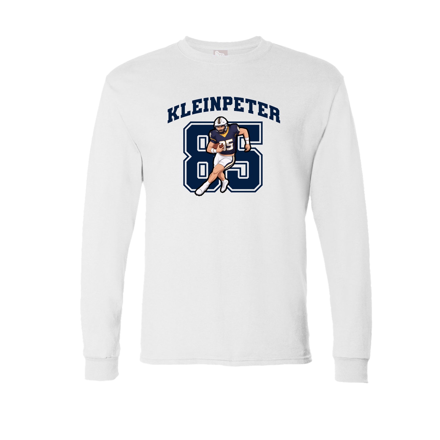 Long Sleeve Tee — Number in White