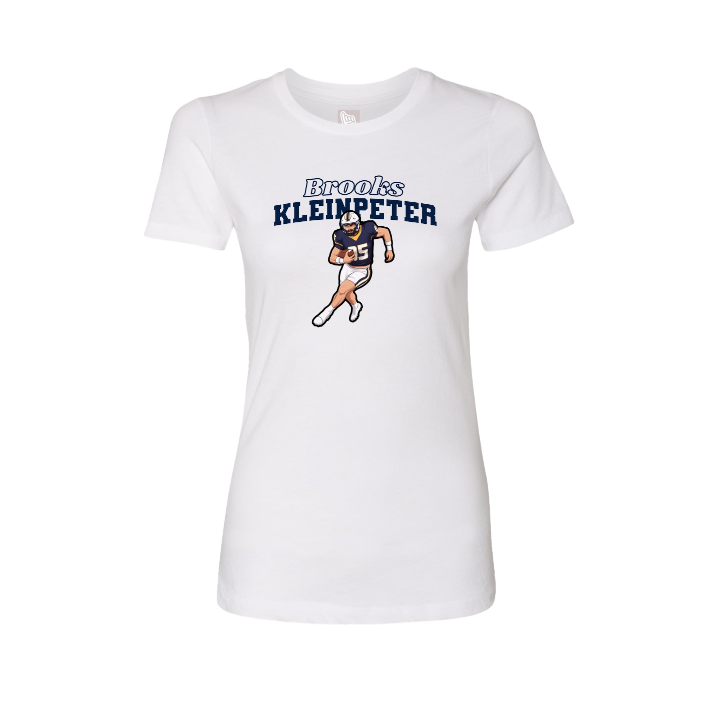 Fitted Women's Tee — Name Arch in White
