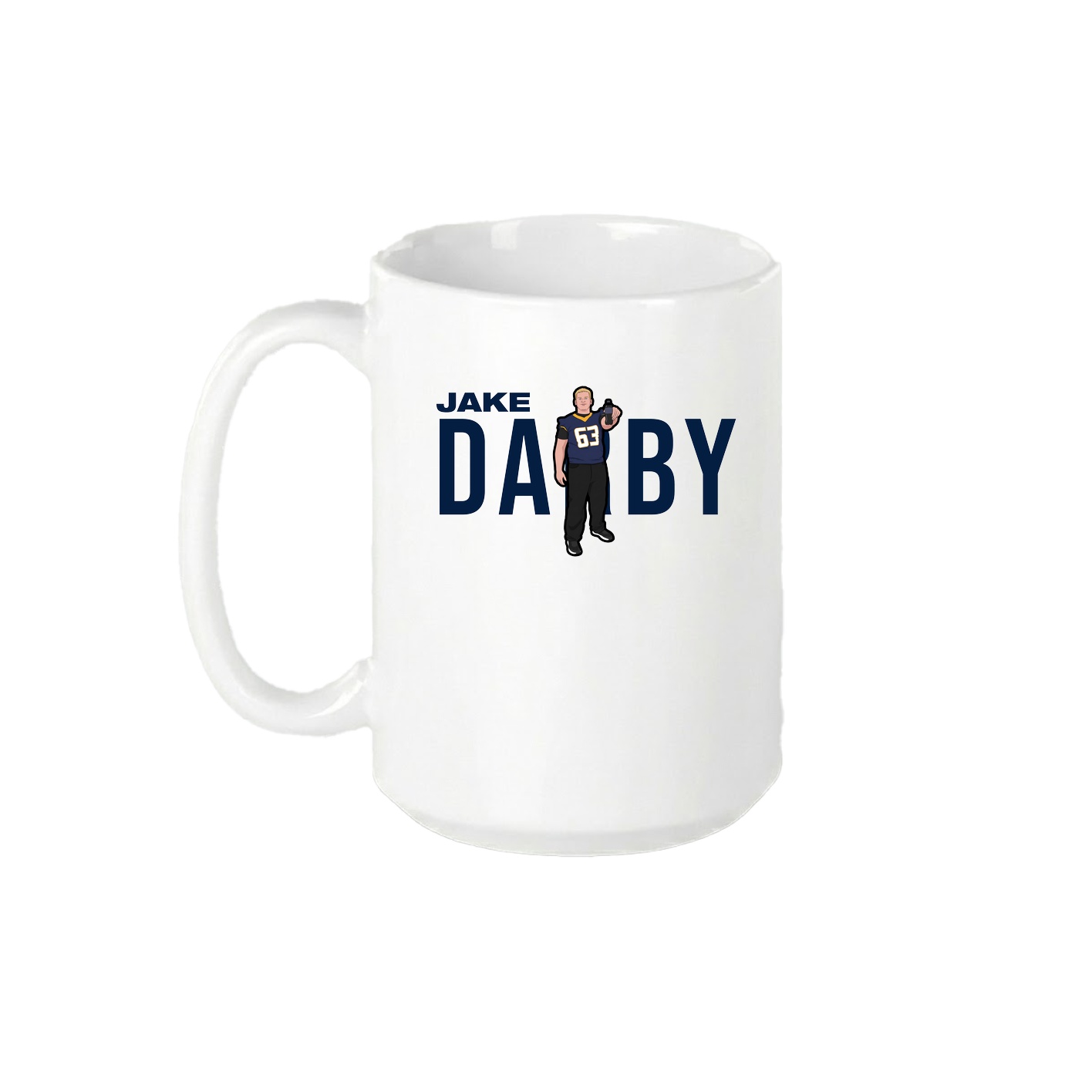 15oz Coffee Mug — Player Name in White