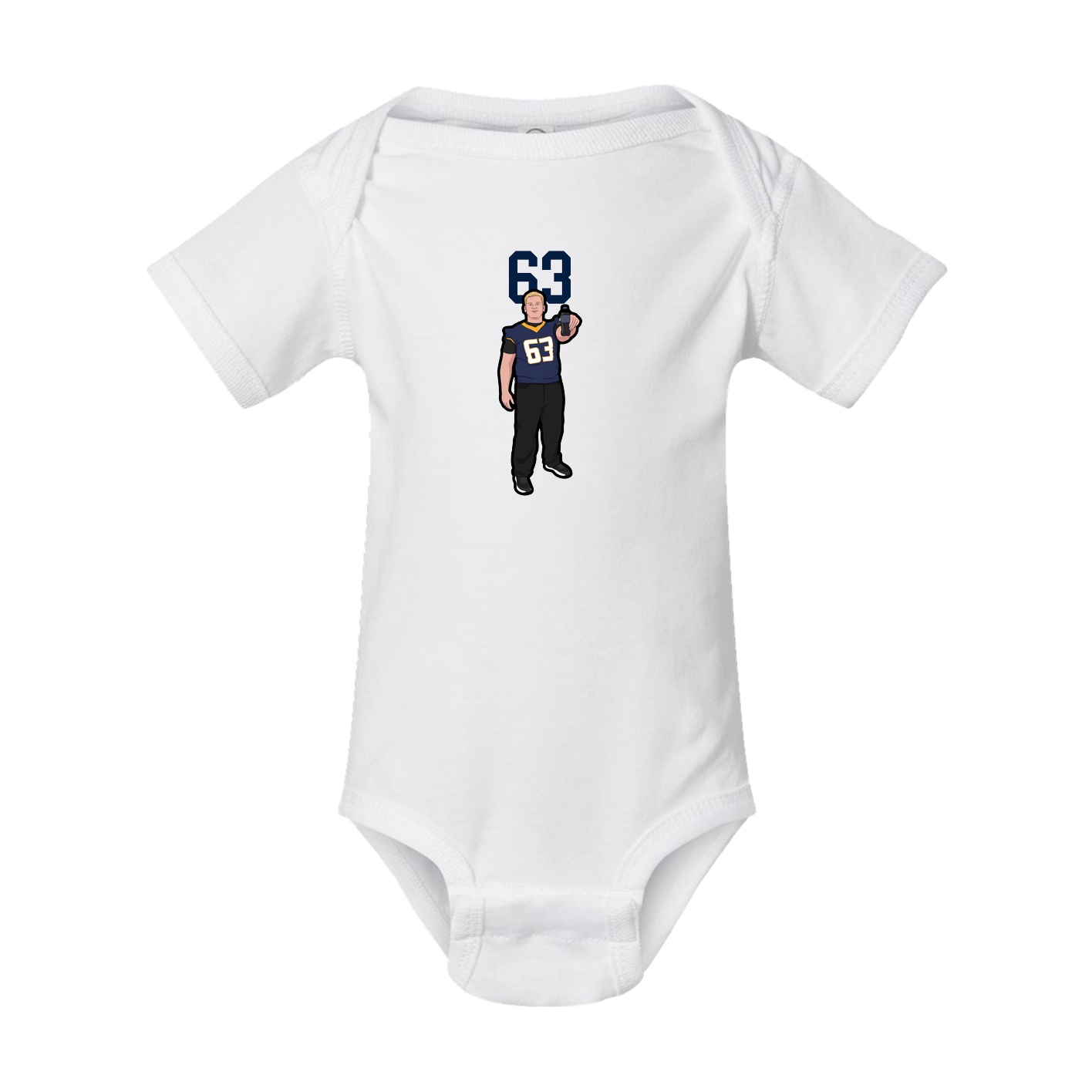 Baby Onesie — Number Top in White