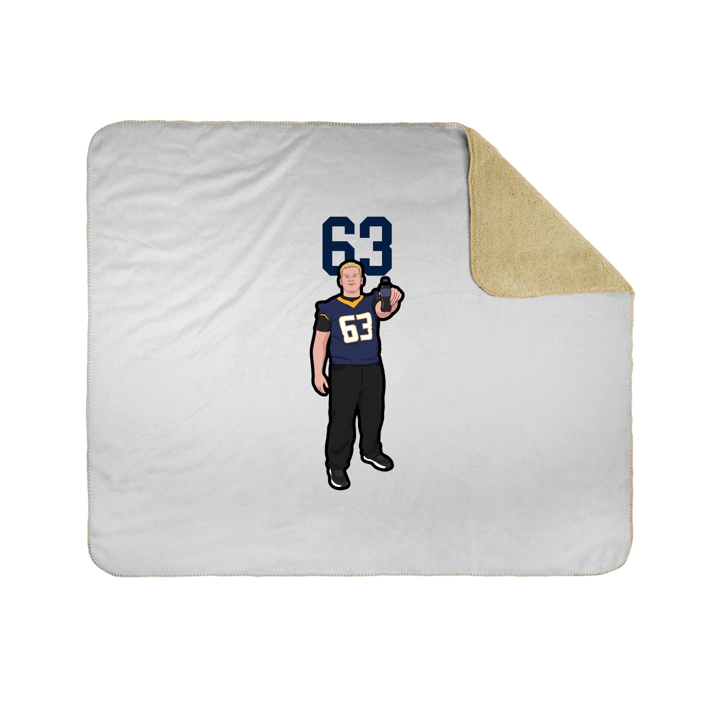 Throw Blanket — Number Top in White