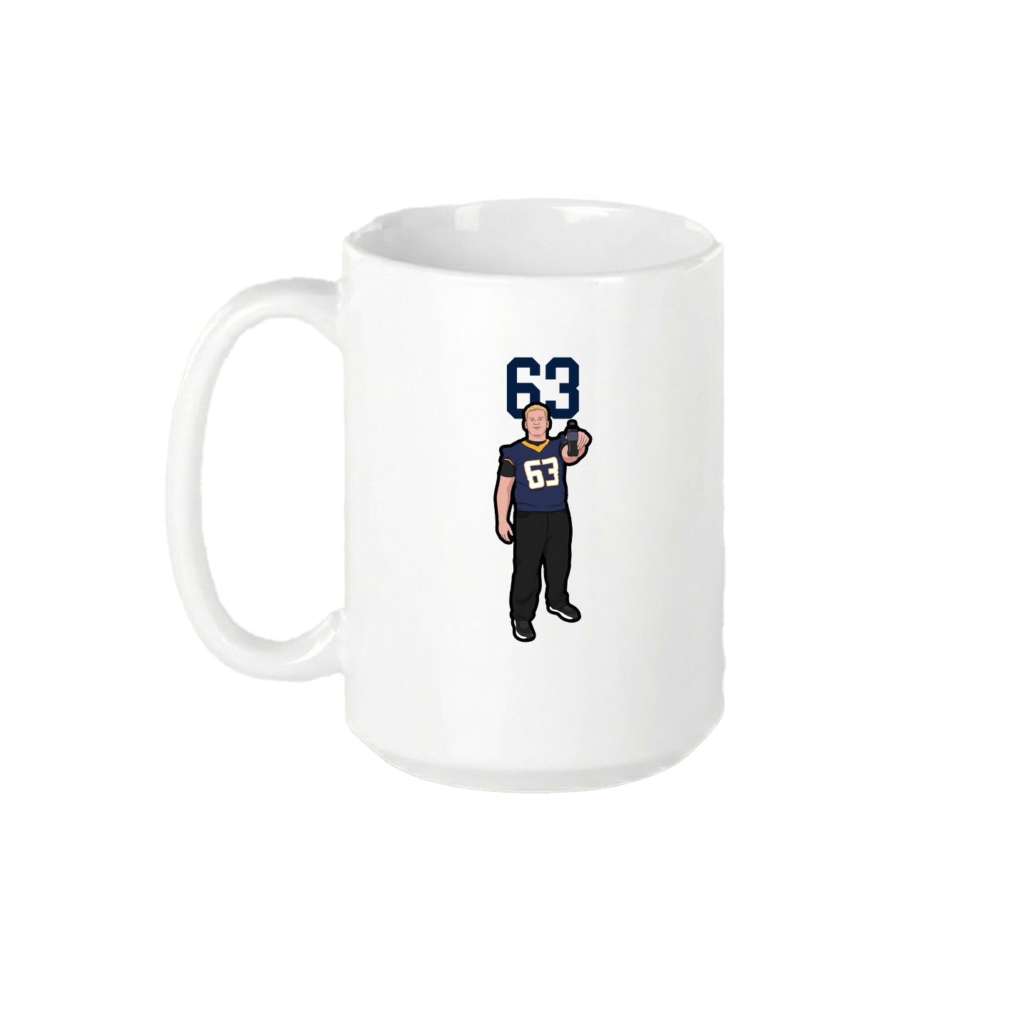 15oz Coffee Mug — Number Top in White