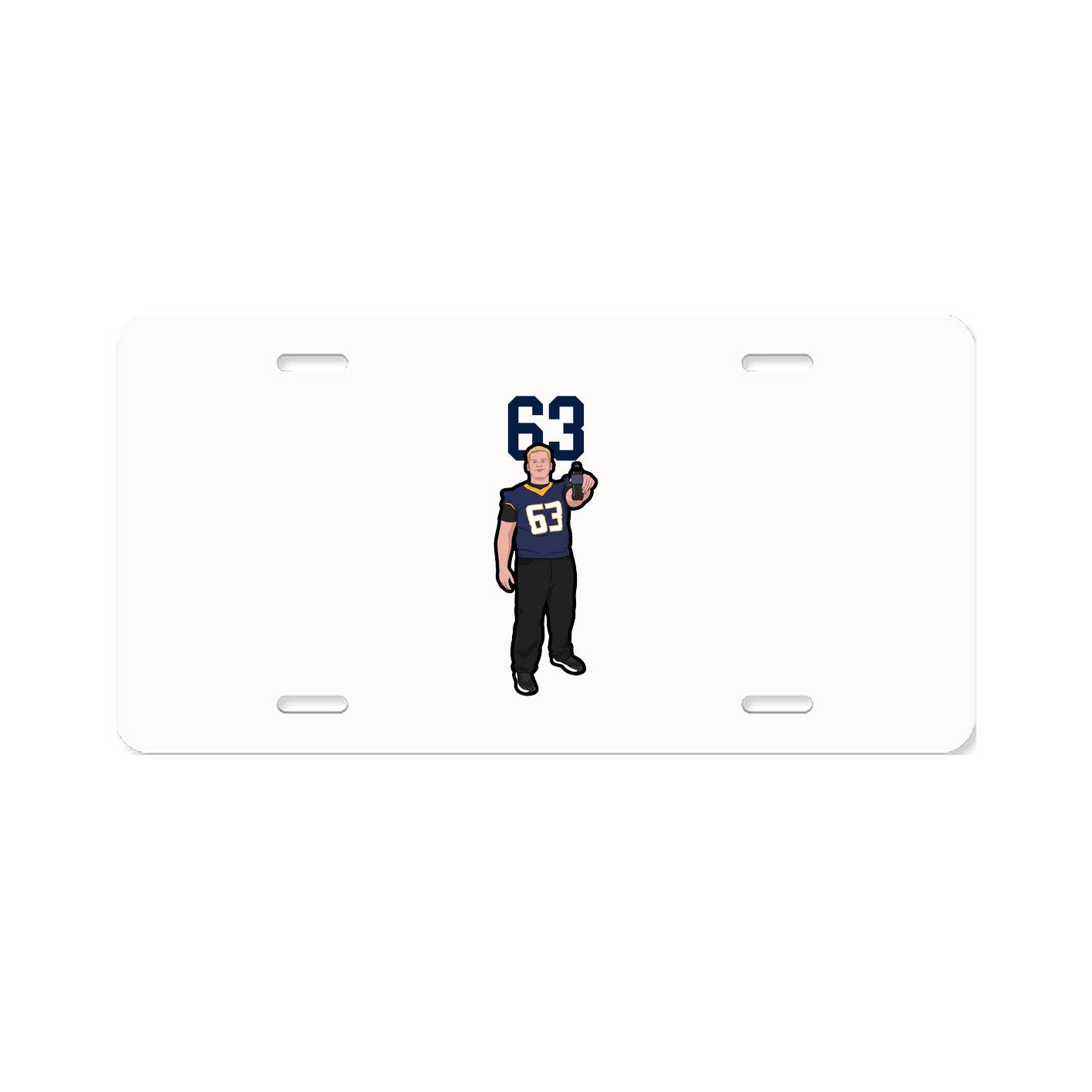 License Plate — Number Top in Classic
