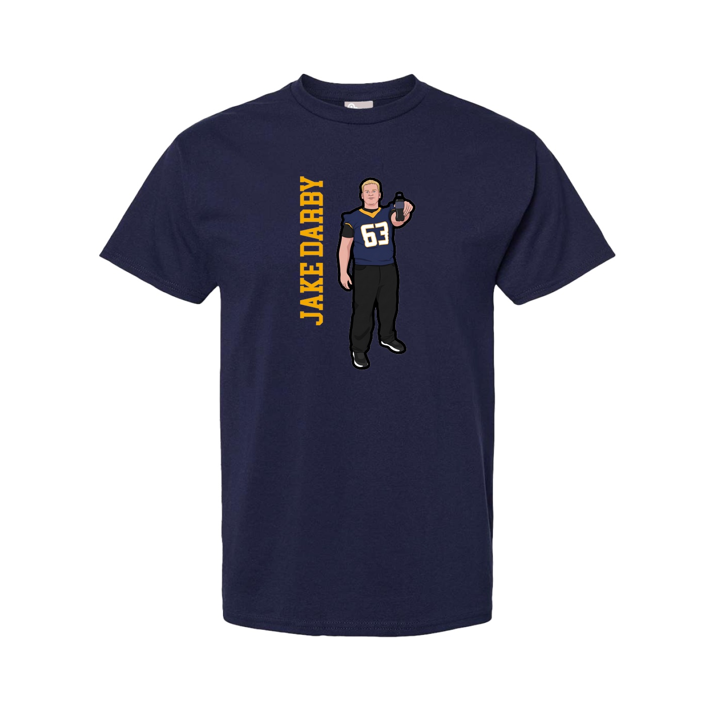 Tee — Name Vertical in Navy