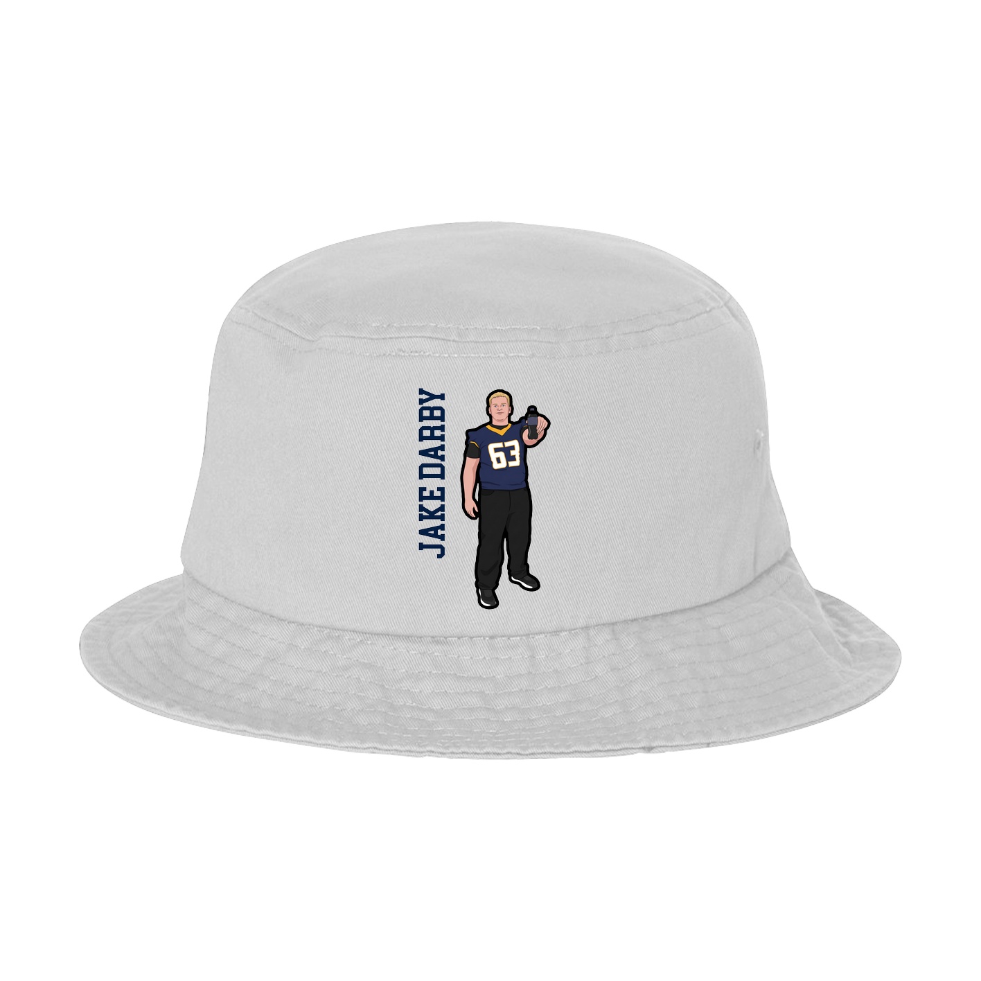 Bucket Cap — Name Vertical in White