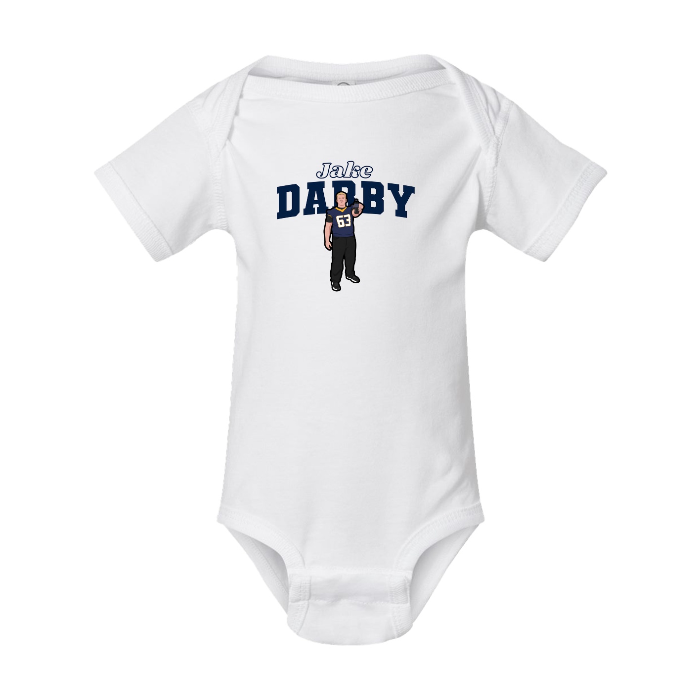 Baby Onesie — Name Arch in White