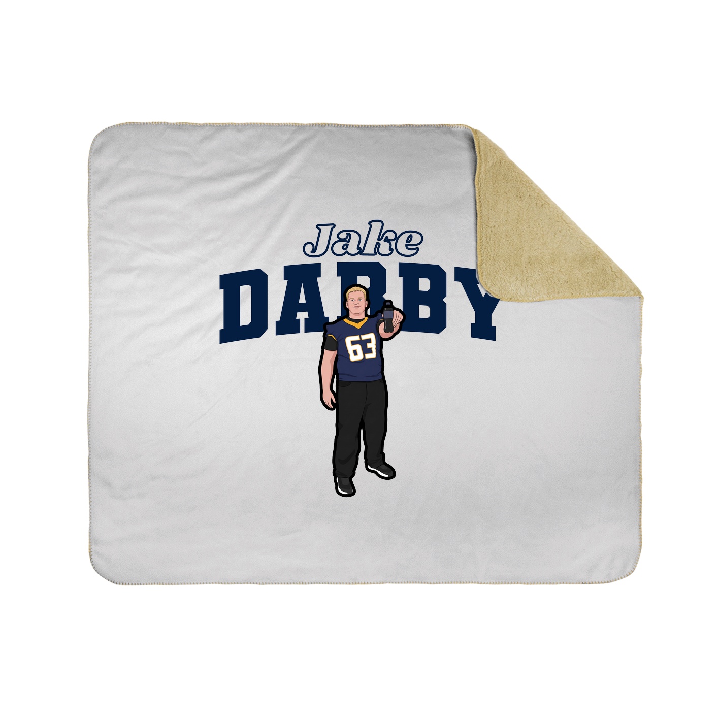 Throw Blanket — Name Arch in White