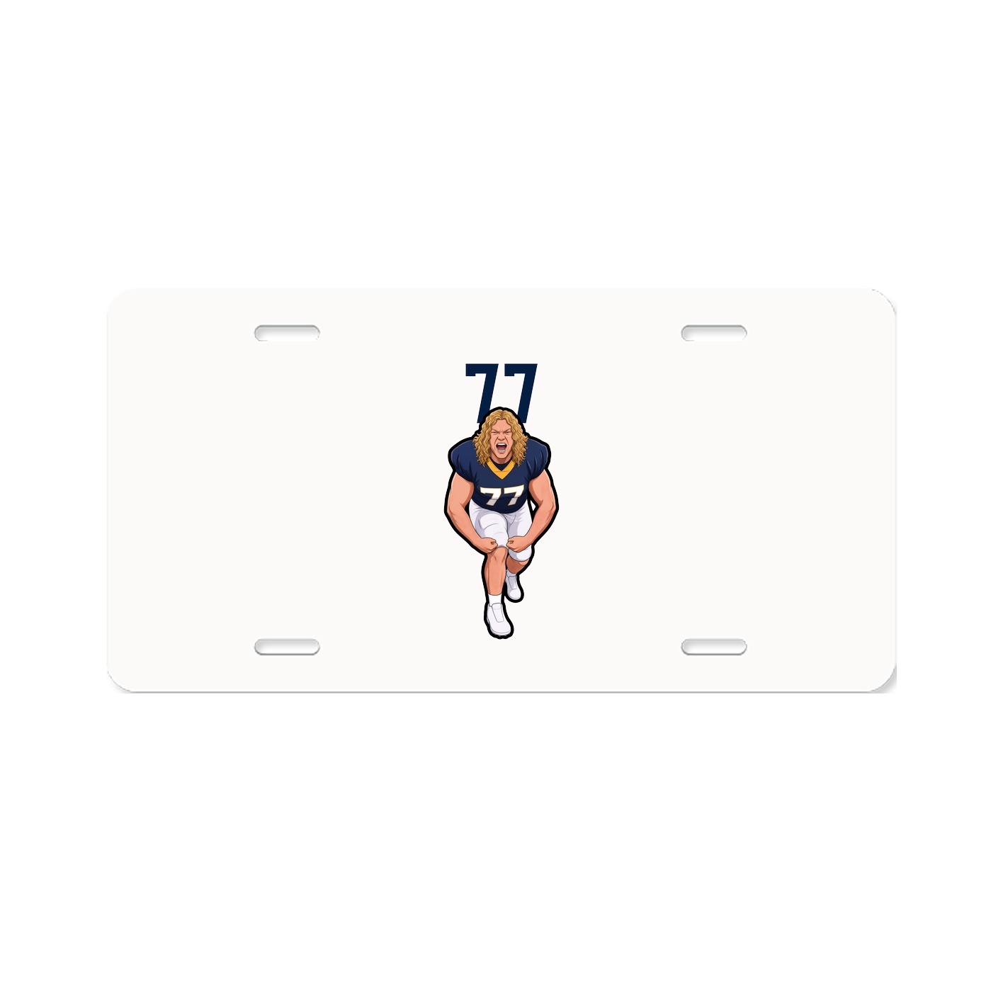 License Plate — Number Top in Classic