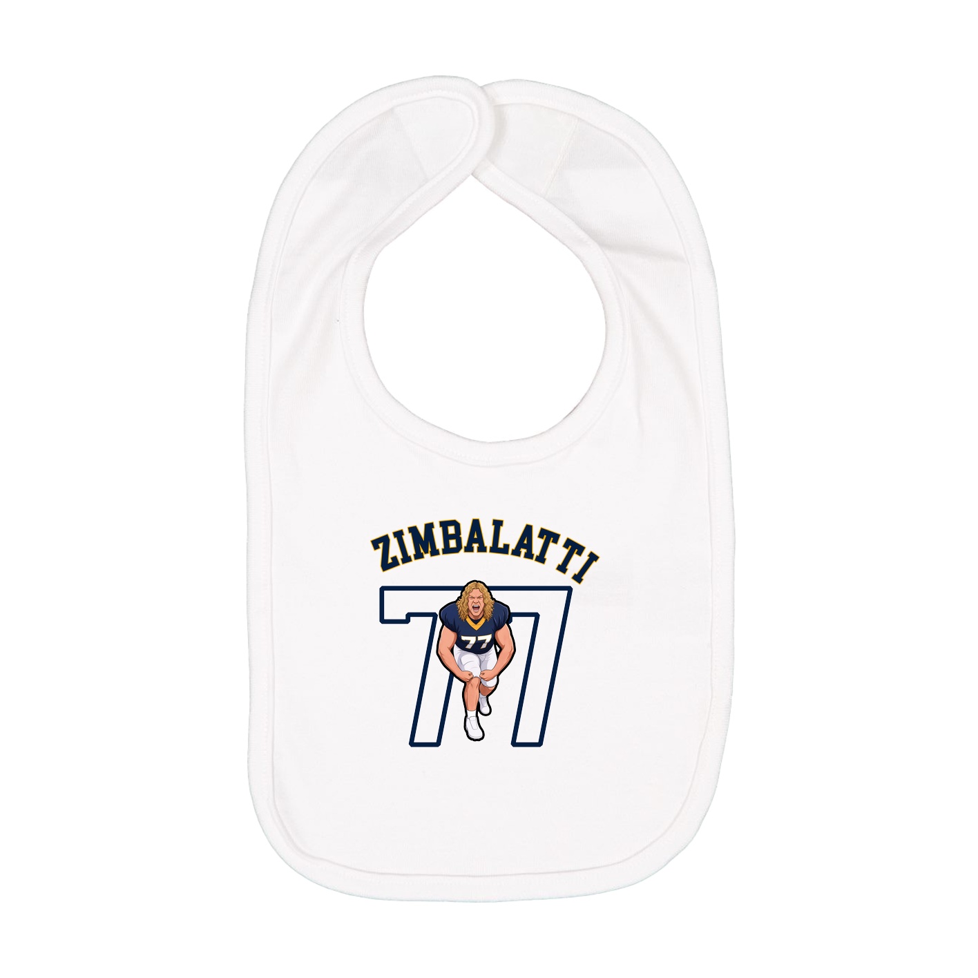 Infant Bib — Shirsey Arch in White