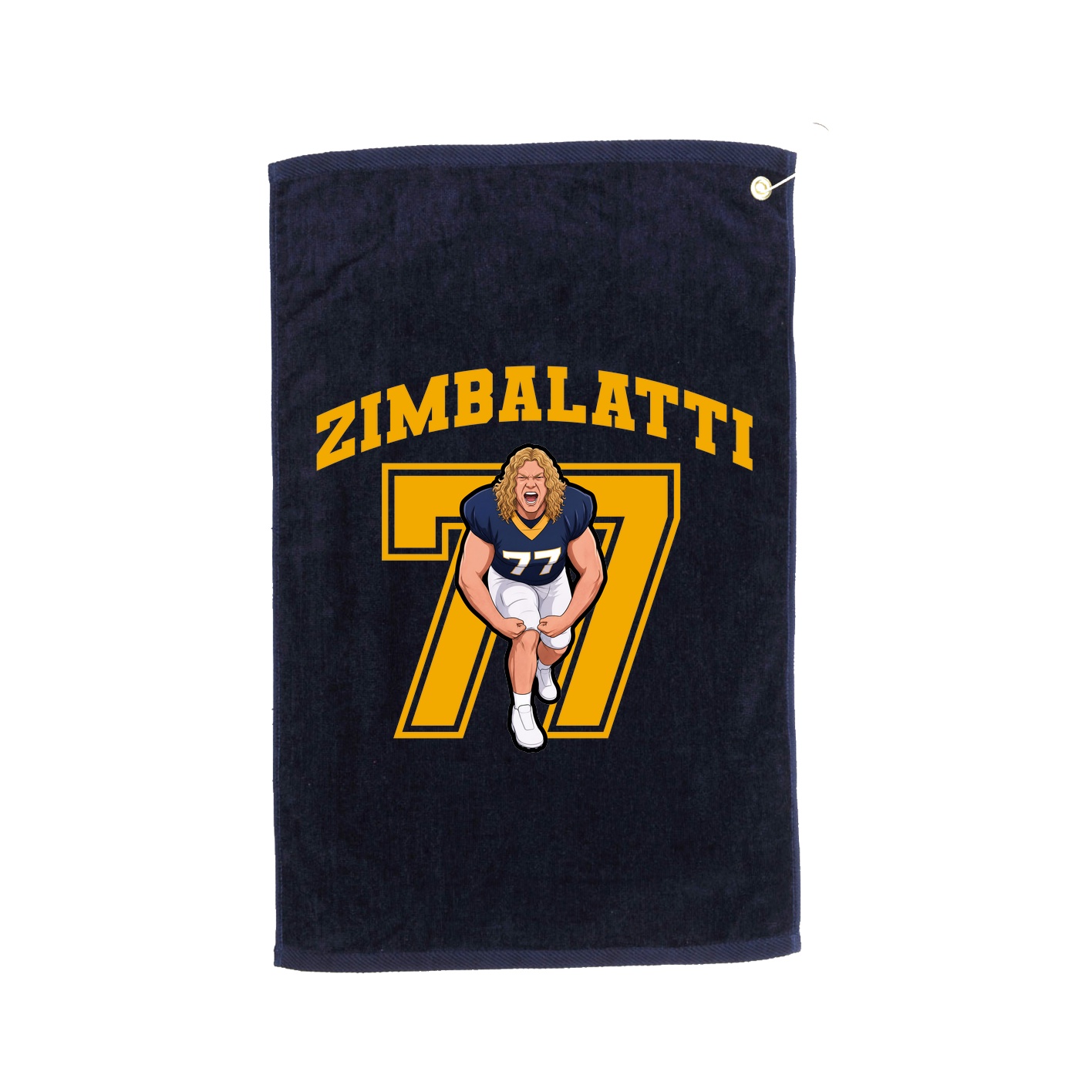 Golf Towel — Number in Navy