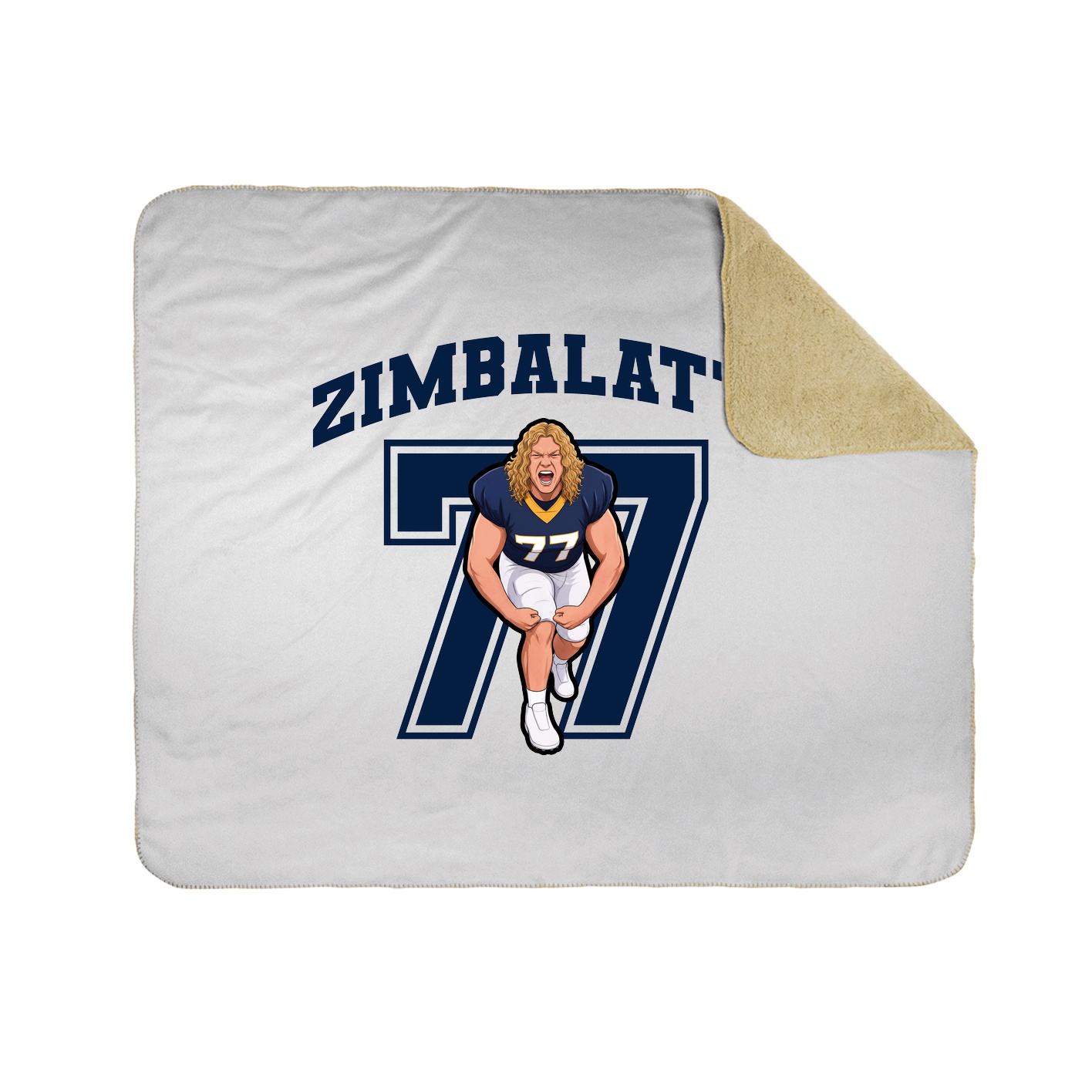 Throw Blanket — Number in White