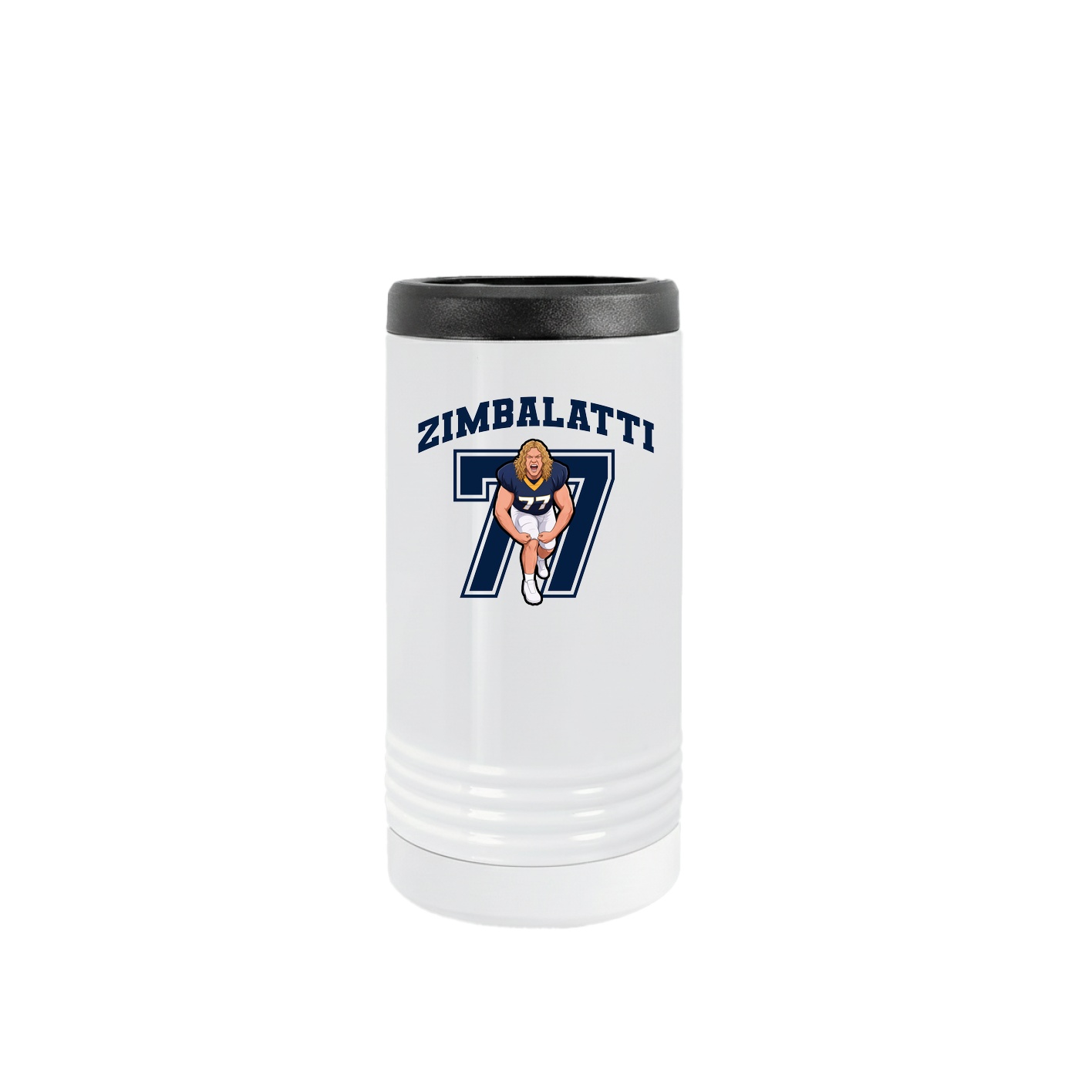Slim Beverage Holder — Number in White