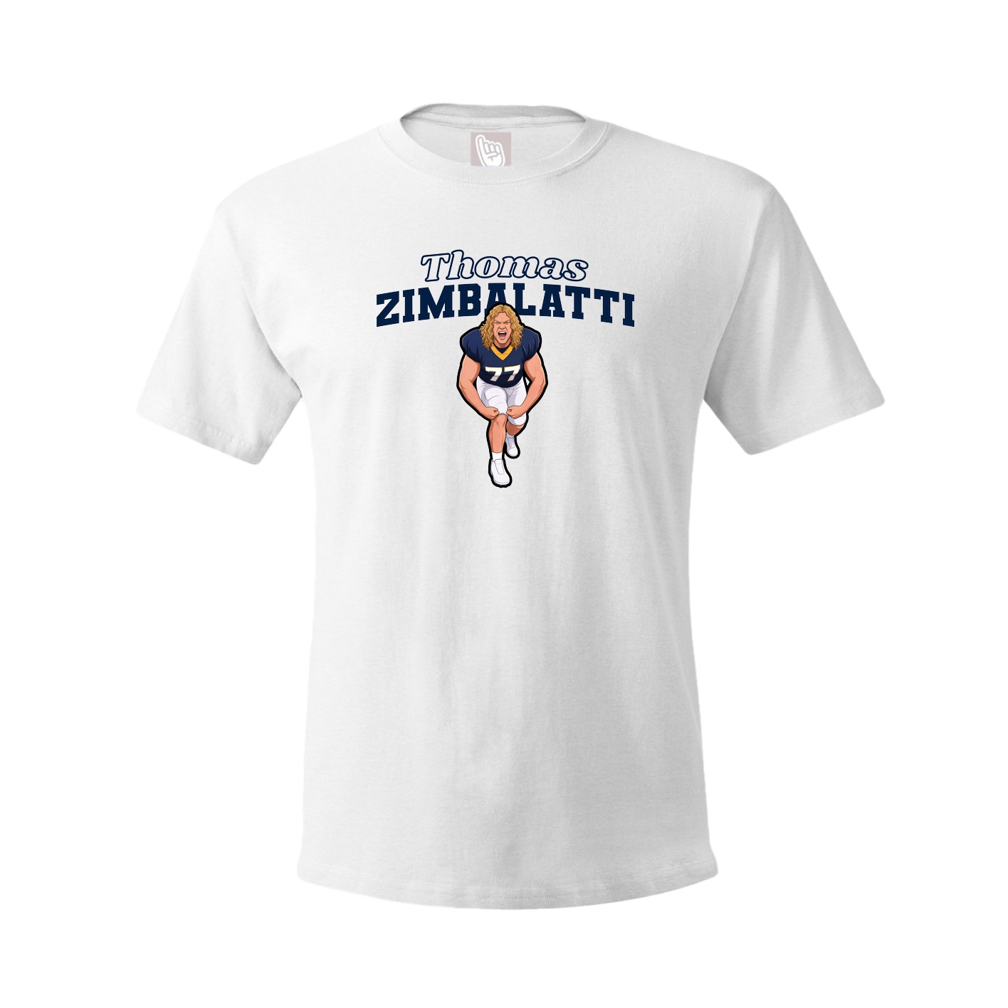 Youth Tee — Name Arch in White