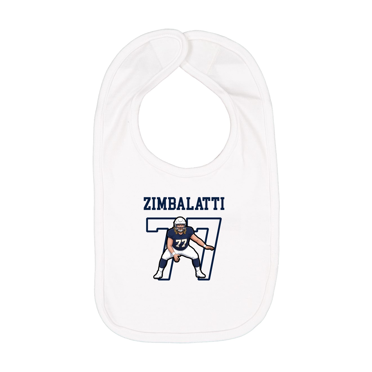 Infant Bib — Shirsey in White