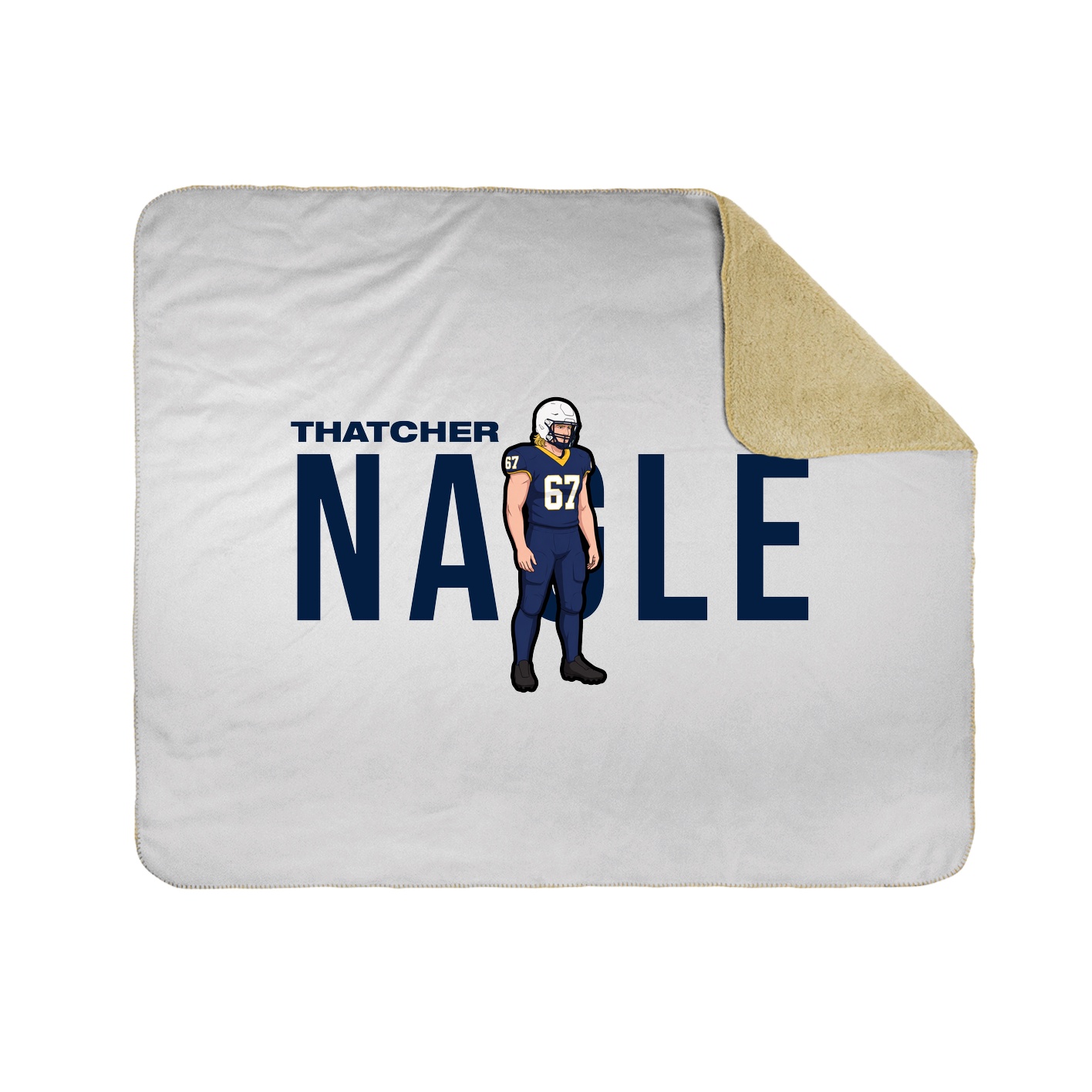 Throw Blanket — Player Name in White