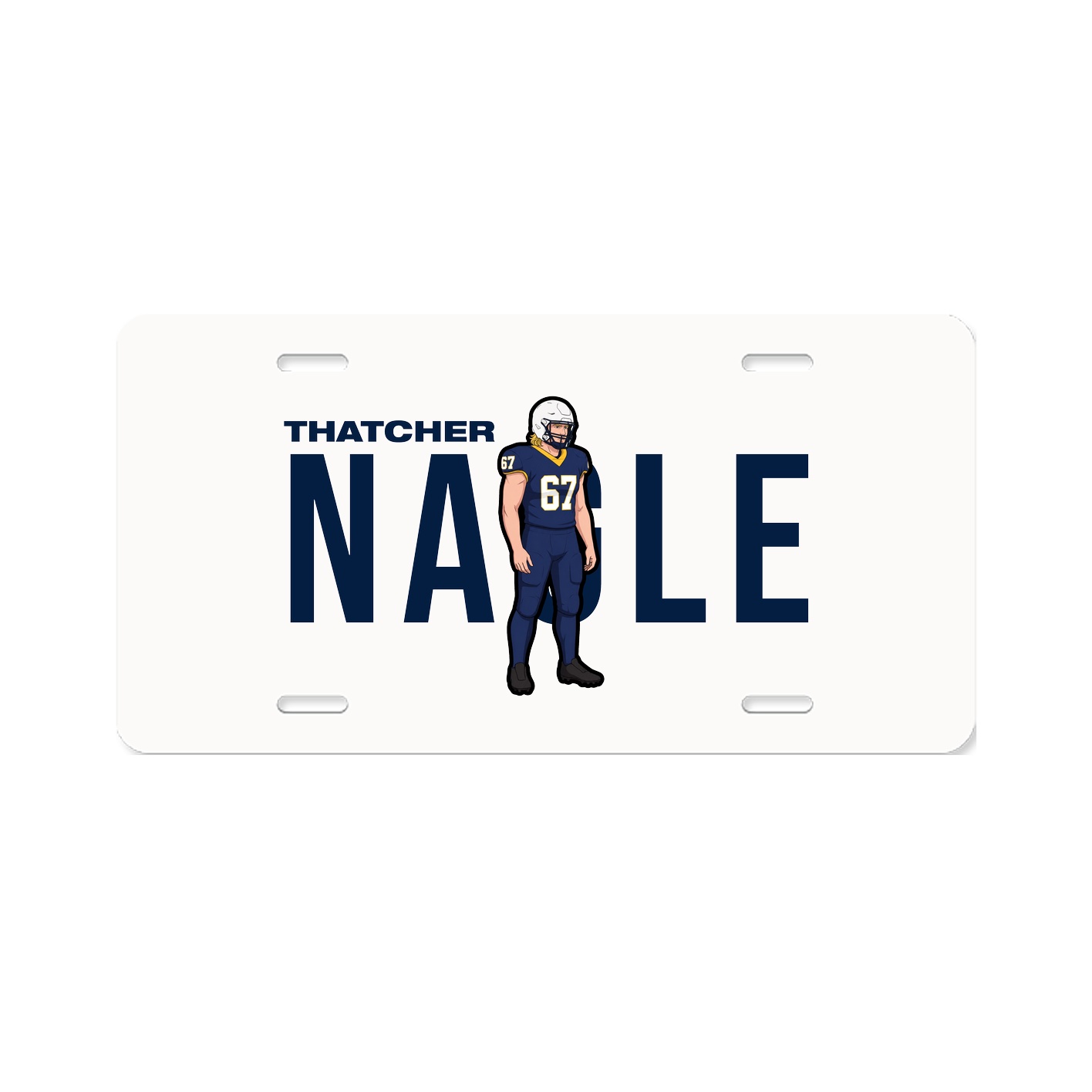 License Plate — Player Name in Classic