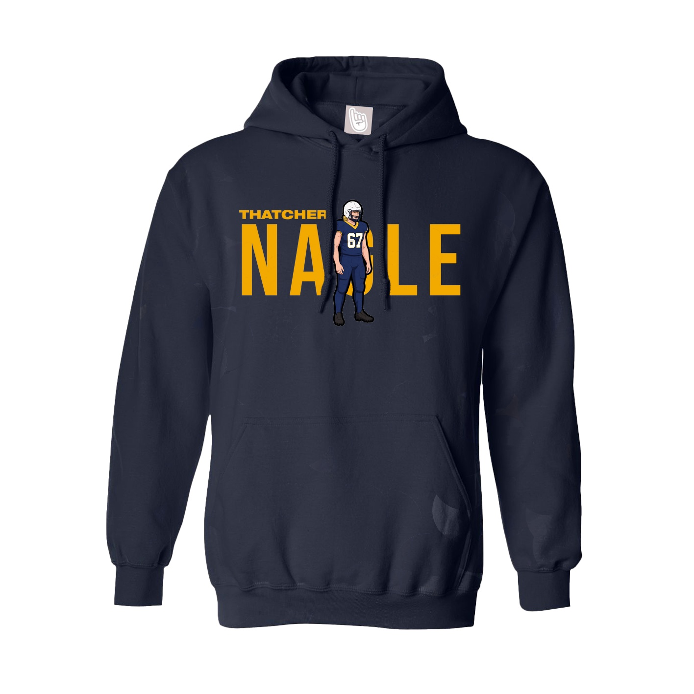 Hoodie — Player Name in Navy