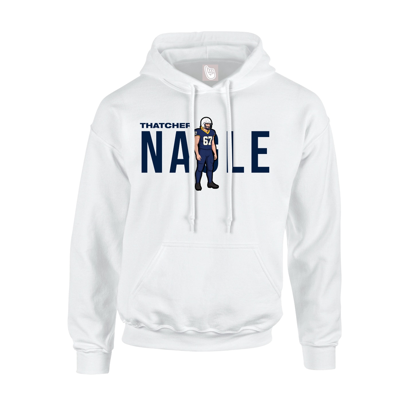 Youth Hoodie — Player Name in White