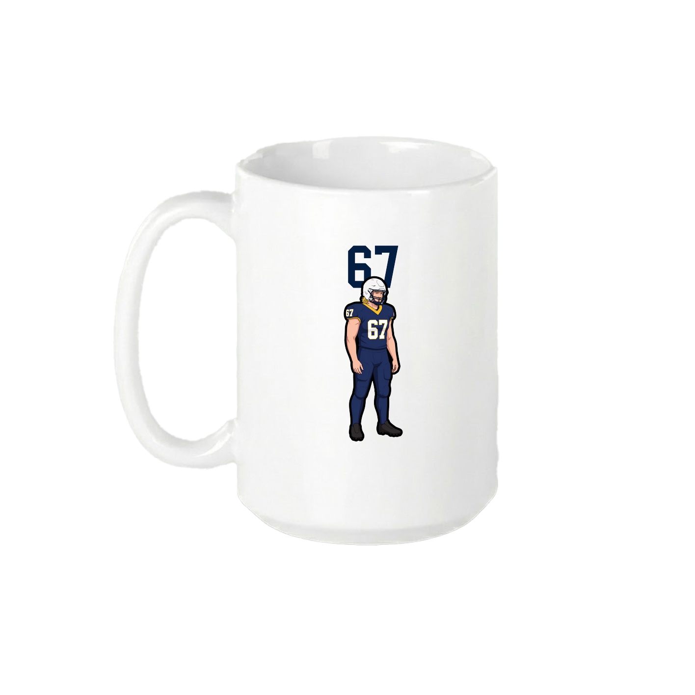 15oz Coffee Mug — Number Top in White