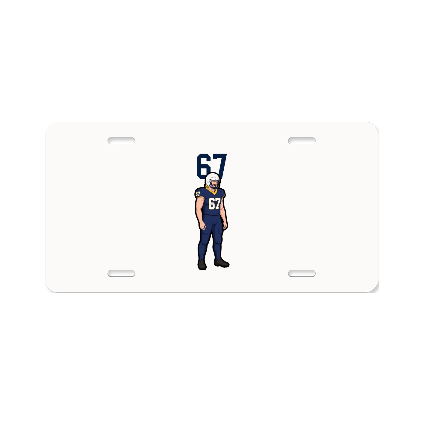 License Plate — Number Top in Classic