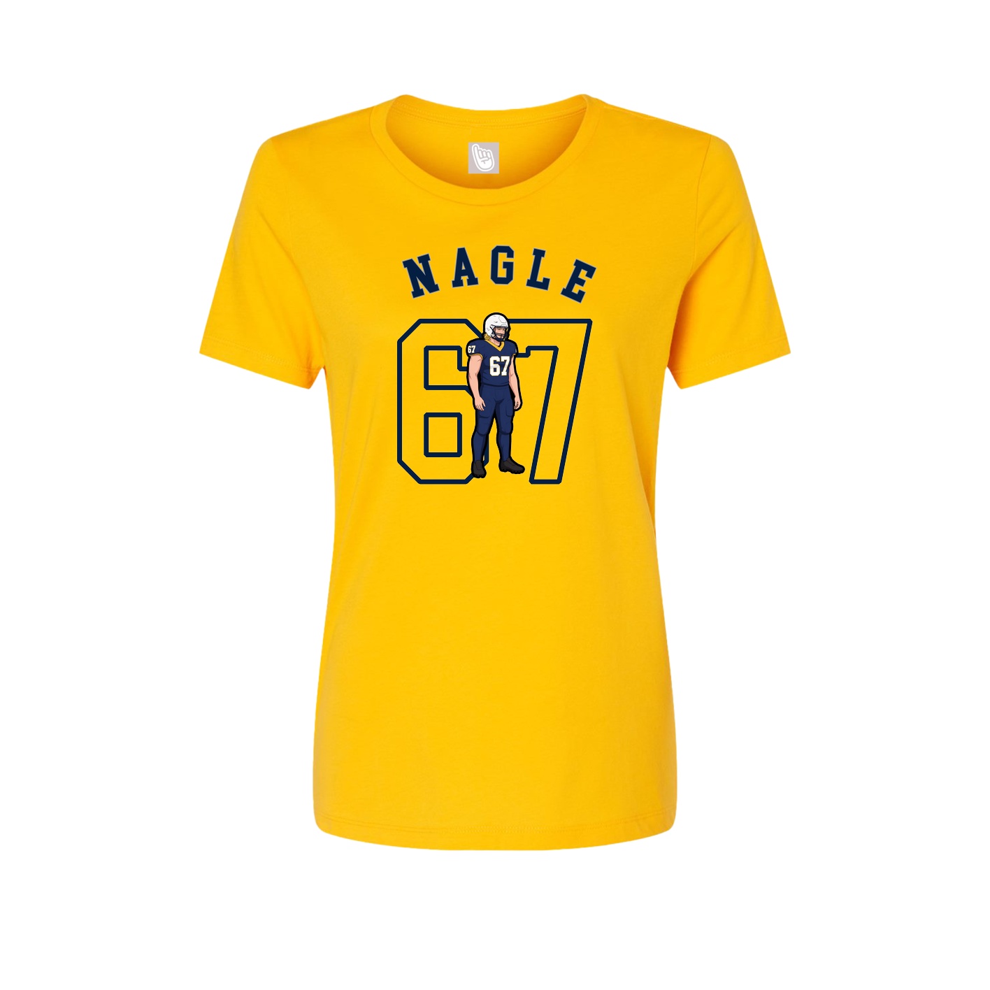 Fitted Women's Tee — Shirsey Arch in Gold
