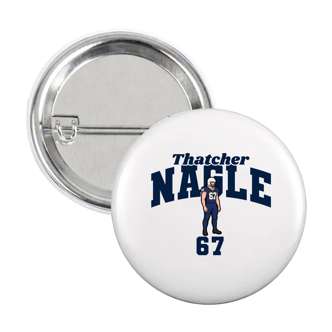 Game Day Button — Signature Arch in White