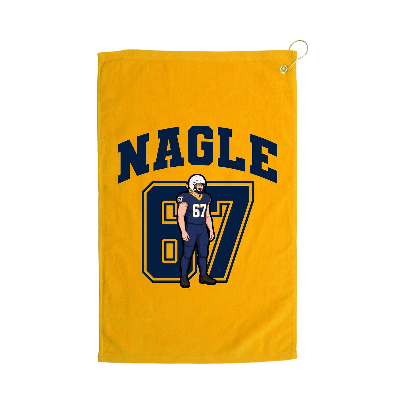 Golf Towel — Number in Gold