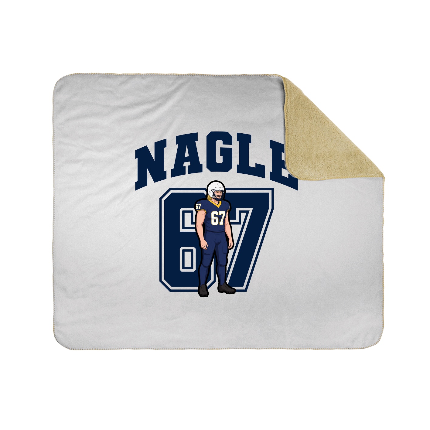 Throw Blanket — Number in White