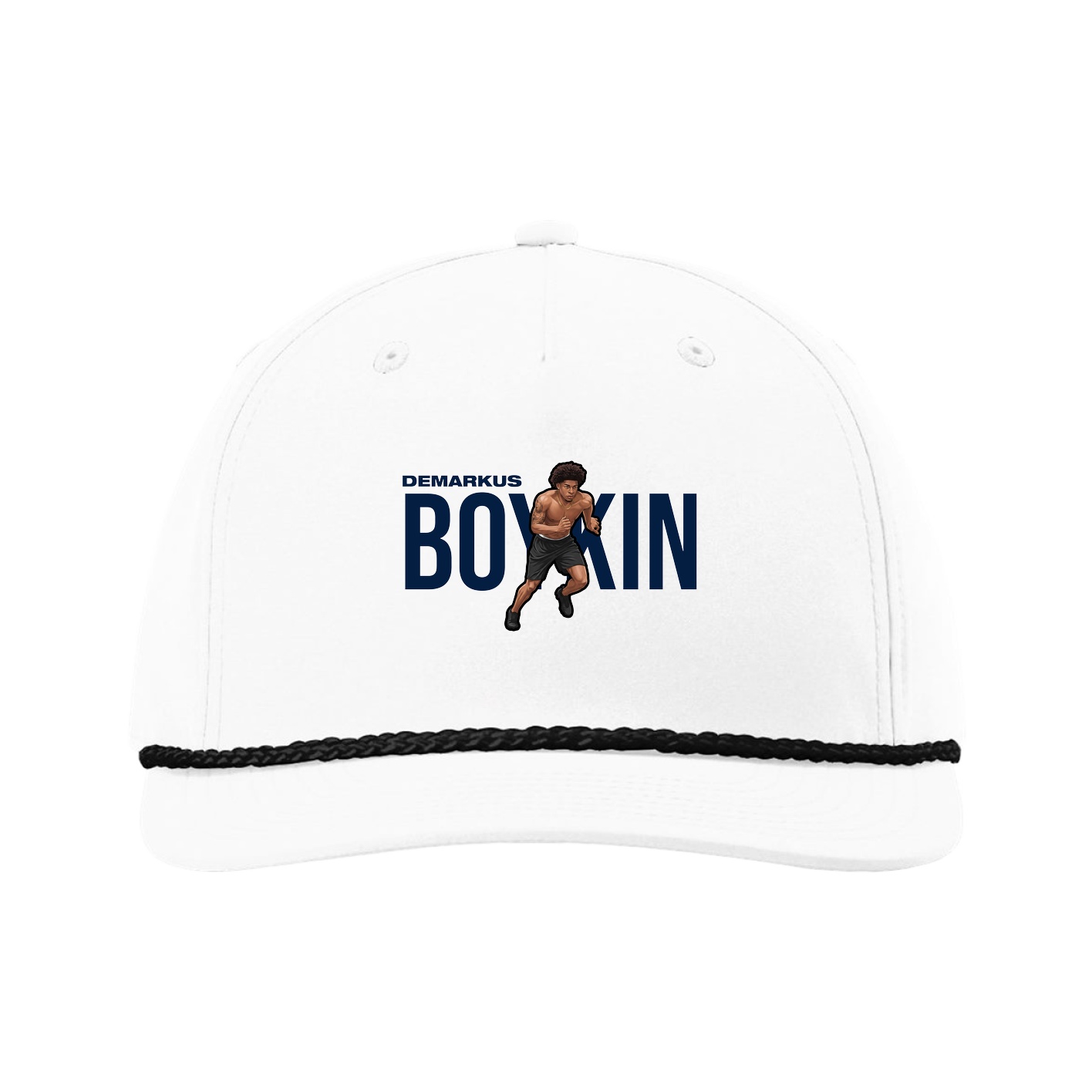 Five-Panel Classic Rope Cap — Player Name in White