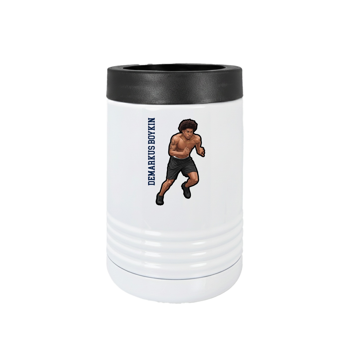 Beverage Holder — Name Vertical in White