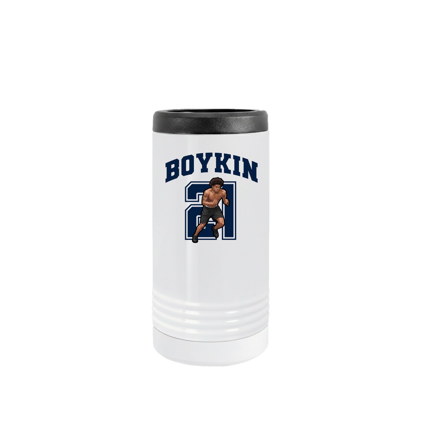 Slim Beverage Holder — Number in White