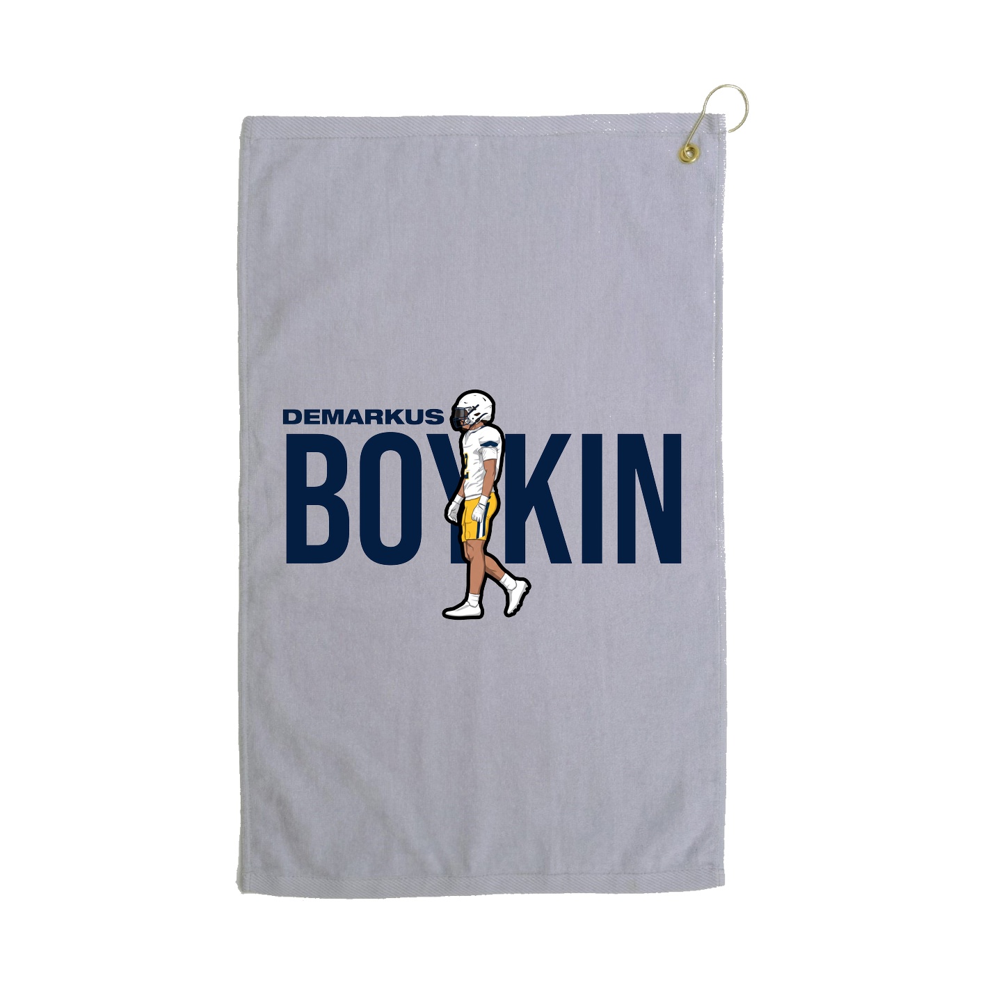 Golf Towel — Player Name in Grey