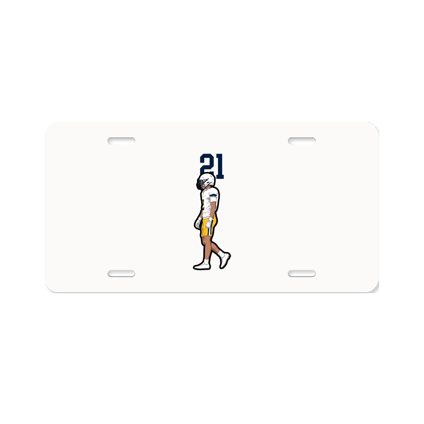 License Plate — Number Top in Classic