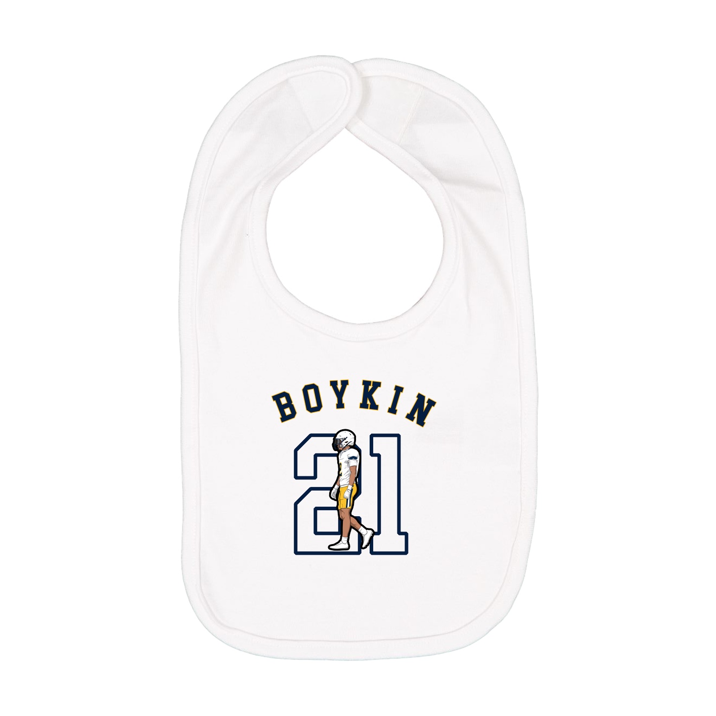 Infant Bib — Shirsey Arch in White