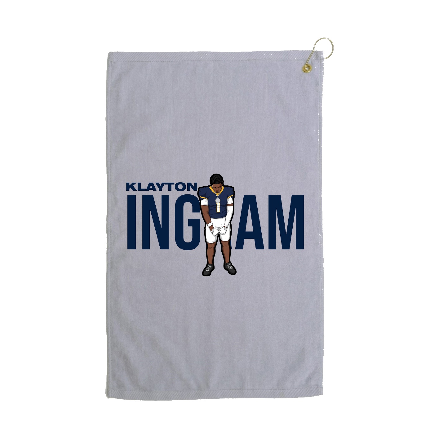 Golf Towel — Player Name in Grey