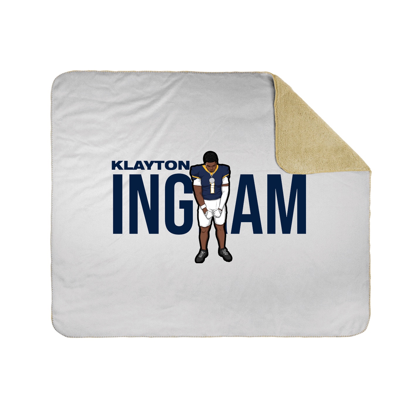 Throw Blanket — Player Name in White