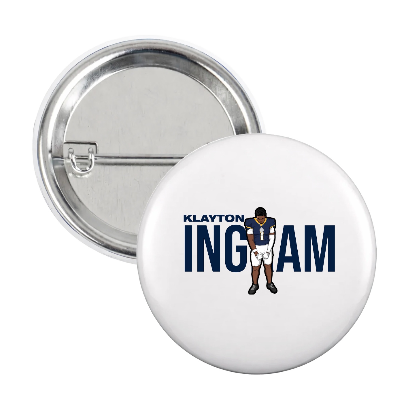 Game Day Button — Player Name in White