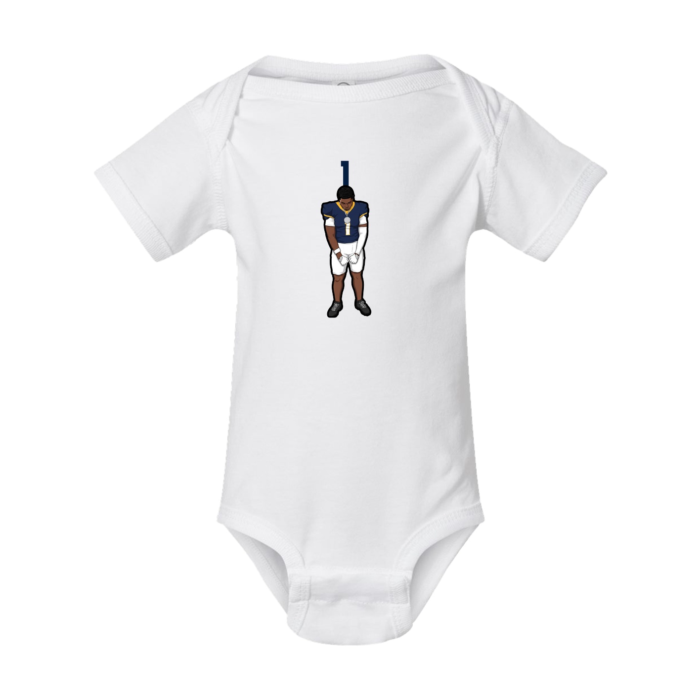 Baby Onesie — Number Top in White