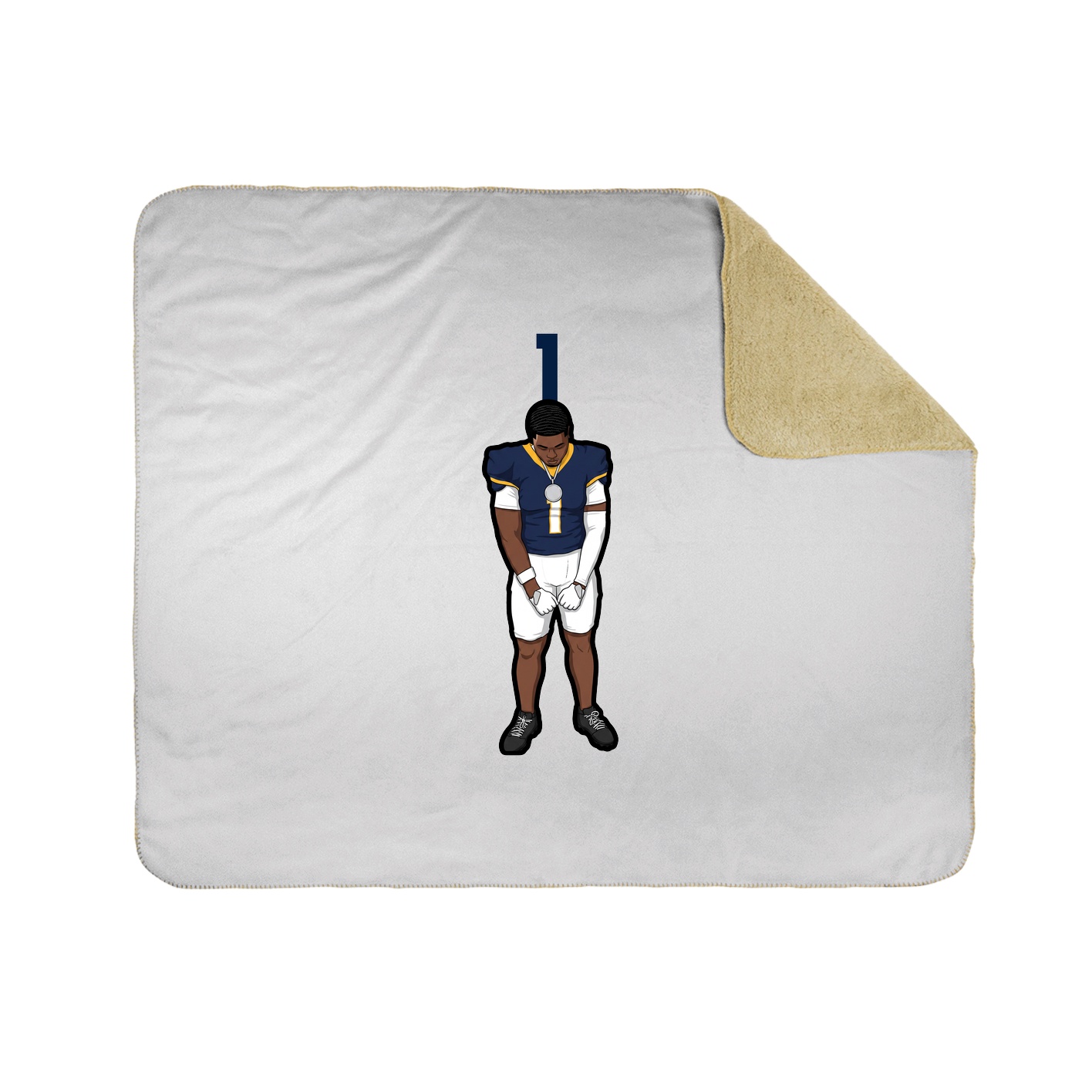 Throw Blanket — Number Top in White