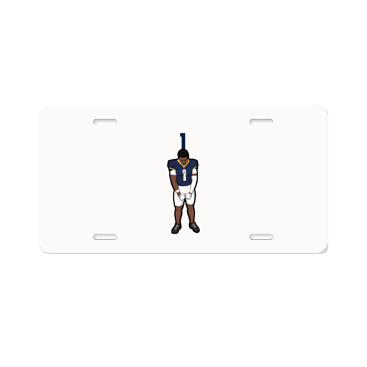 License Plate — Number Top in Classic